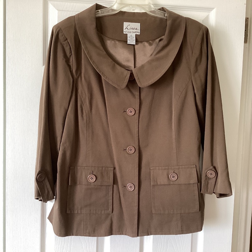 Linea by Louis Dell’Olio Jacket in Brown Size X-Large